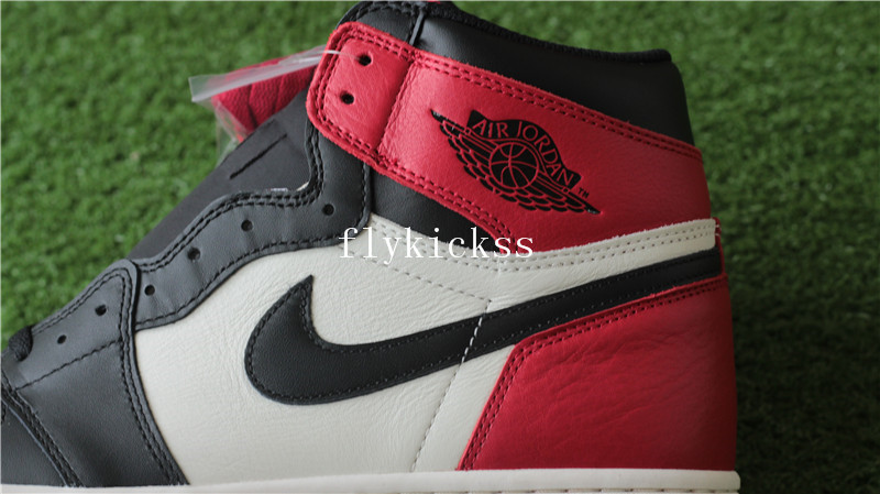 AAAA Grade Authentic Air Jordan 1 Bred Toe